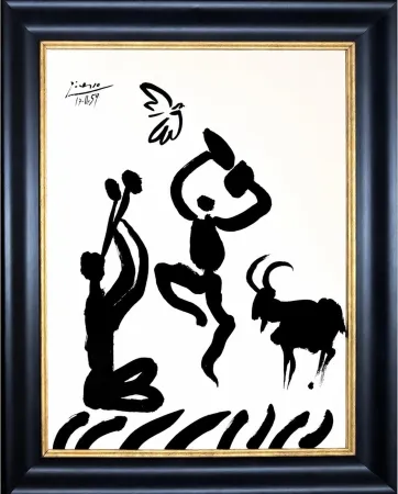 Lithograph Picasso - Danseur et musicien