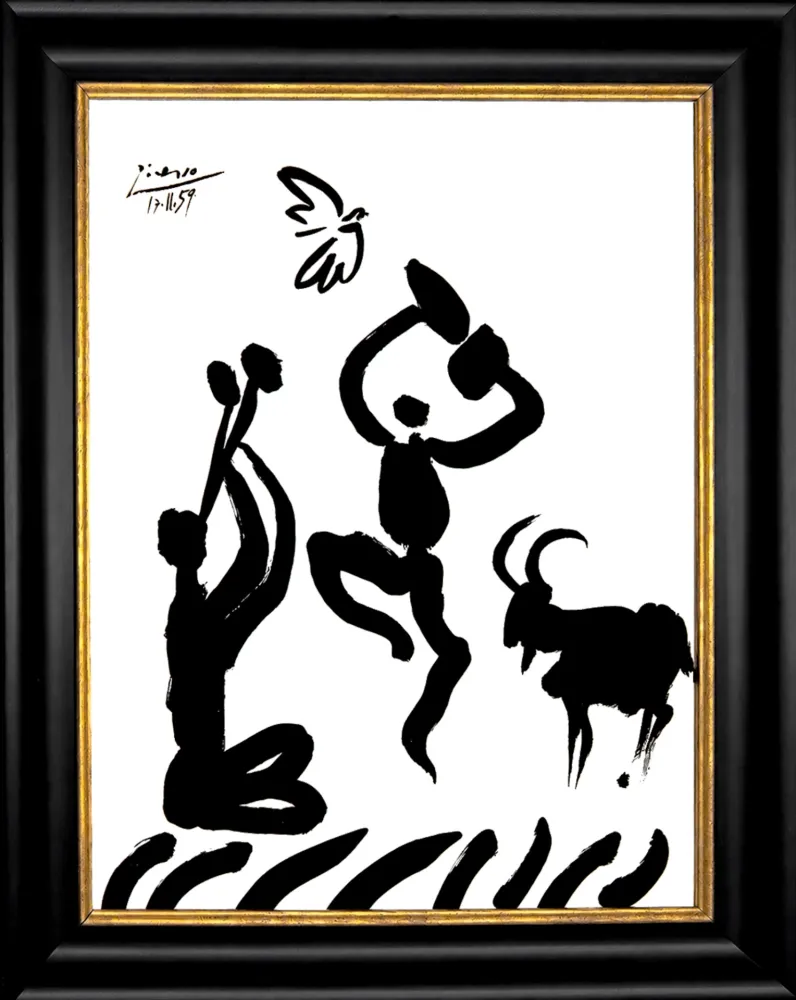 Lithograph Picasso - Danseur et musicien
