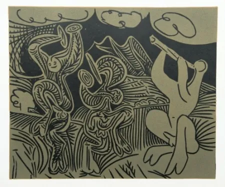 Etching Picasso - Danseurs et Musicien