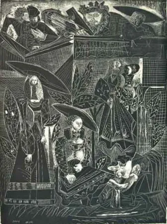 Lithograph Picasso - David Et Bethsabée,