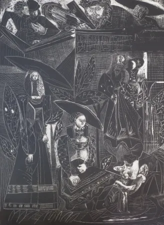 Lithograph Picasso - David et Bethsabée