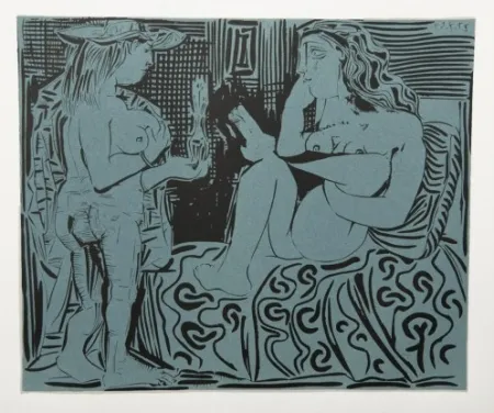 Etching Picasso - Deus femmes