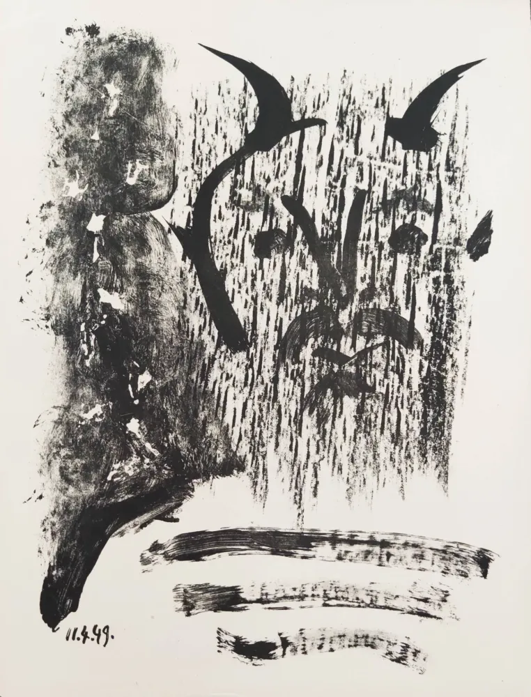 Lithograph Picasso - Élégie d'Ihpetonga, Masks of Ashes, Planche III