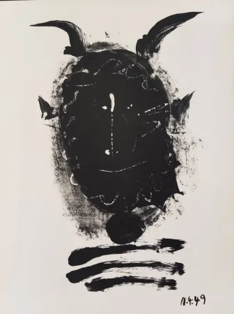 Lithograph Picasso - Élégie d'Ihpetonga, Masks of Ashes, Planche IV