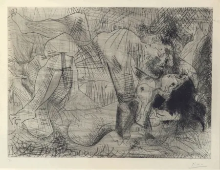 Drypoint Picasso - Étreinte I