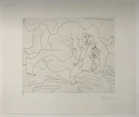 Drypoint Picasso - Etreinte V