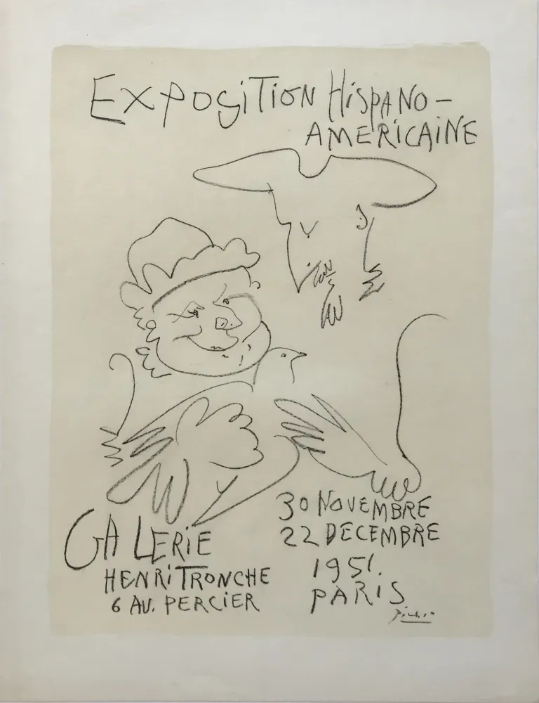 Lithograph Picasso - Exposition Hispano-Americaine