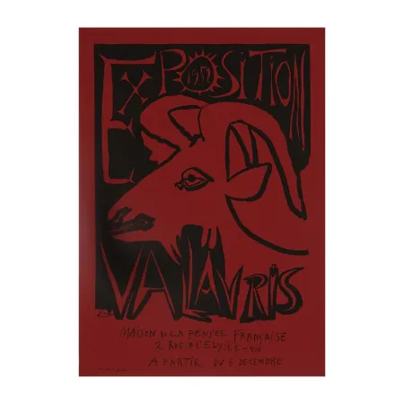 Lithograph Picasso - Exposition Vallauris, Maison de la Pensée Française, Paris , 1952