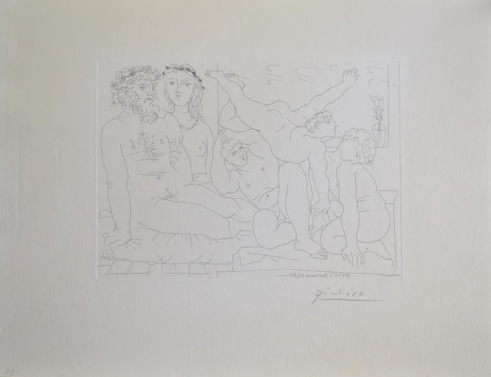 Etching Picasso - Famille de Saltimbanques (B163 Vollard)