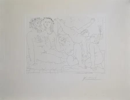 Etching Picasso - Famille de Saltimbanques (B163 Vollard)