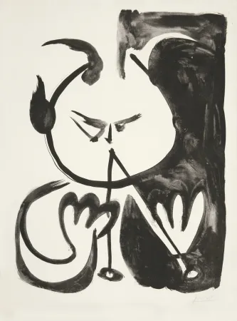 Lithograph Picasso - Faune musicien no. 5 (Musizierender Faun Nr. 5) 