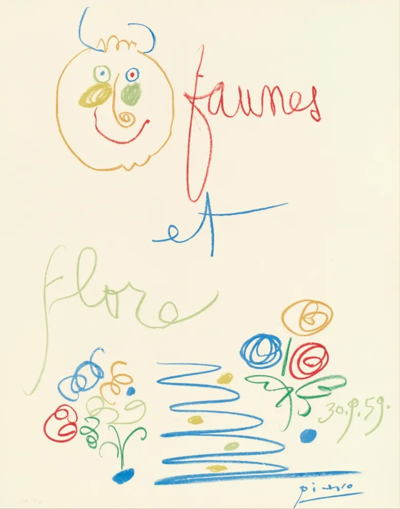 Lithograph Picasso - Faunes et Flore 1960