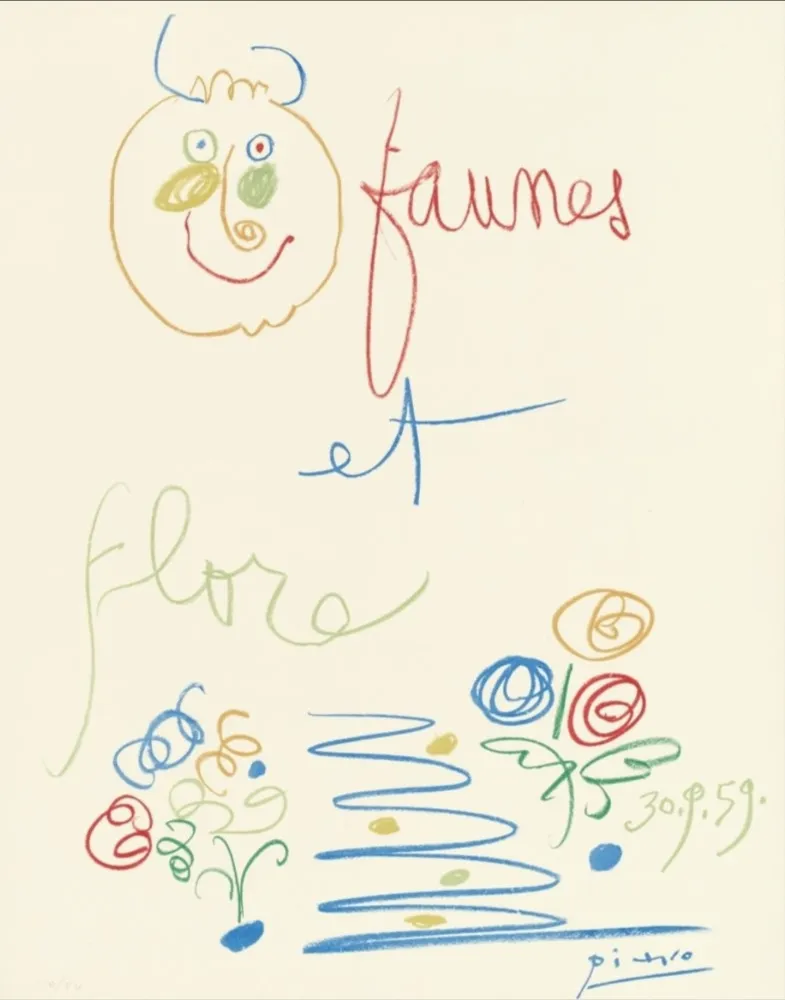 Lithograph Picasso - Faunes et Flore 1960