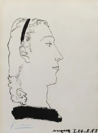 Etching And Aquatint Picasso - Femme Blonde de Profil (Signed) Gongora 1948