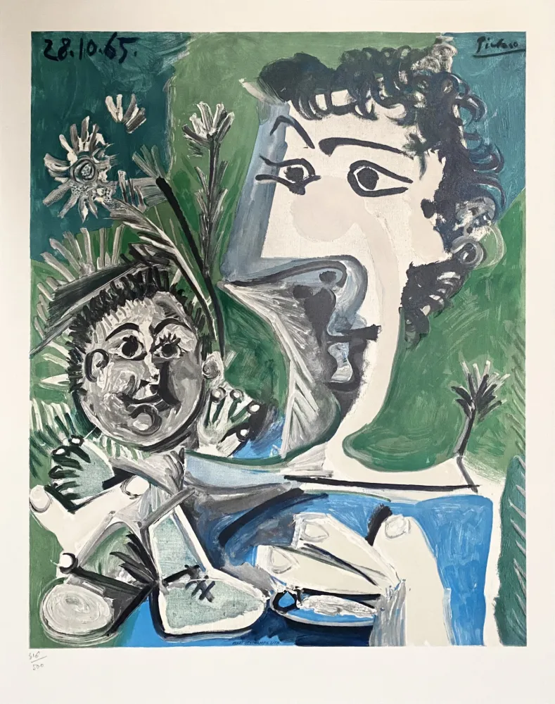 Lithograph Picasso - Femme et Enfant