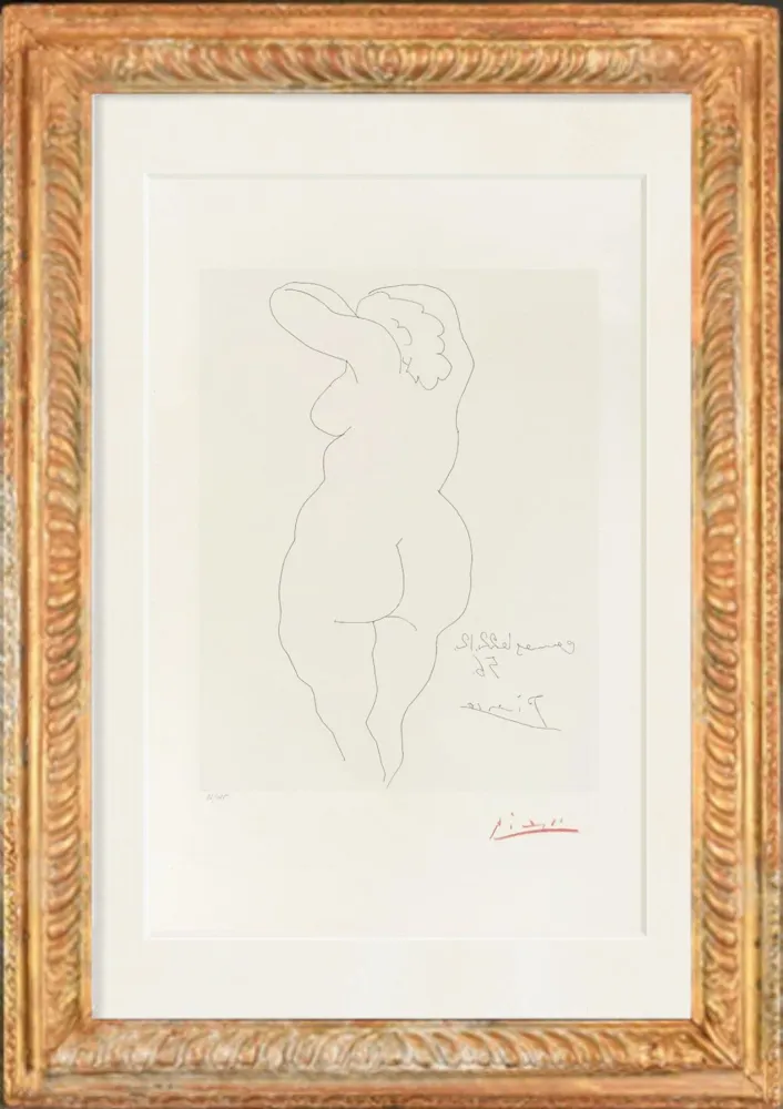 Drypoint Picasso - Femme nue de dos
