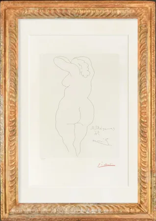 Drypoint Picasso - Femme nue de dos