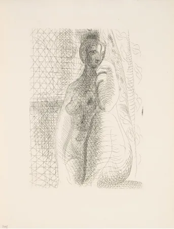 Etching Picasso - Femme nue, la jambe pliée (Suite Vollard 8)