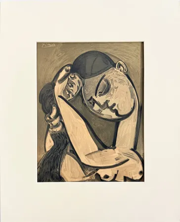 Lithograph Picasso - Femme se coiffant