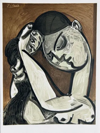 Lithograph Picasso - Femme se coiffant