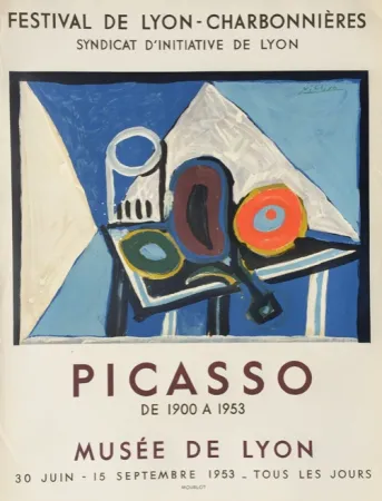 Lithograph Picasso - Festival de Lyon - Charbonnieres