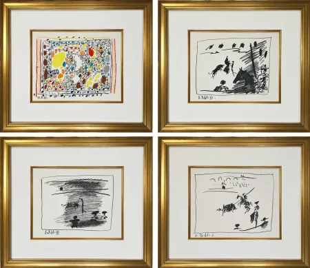 Lithograph Picasso - Four original lithographs - A Los Toros series