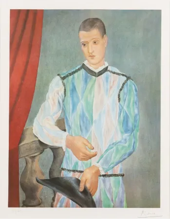 Lithograph Picasso - Harlequin