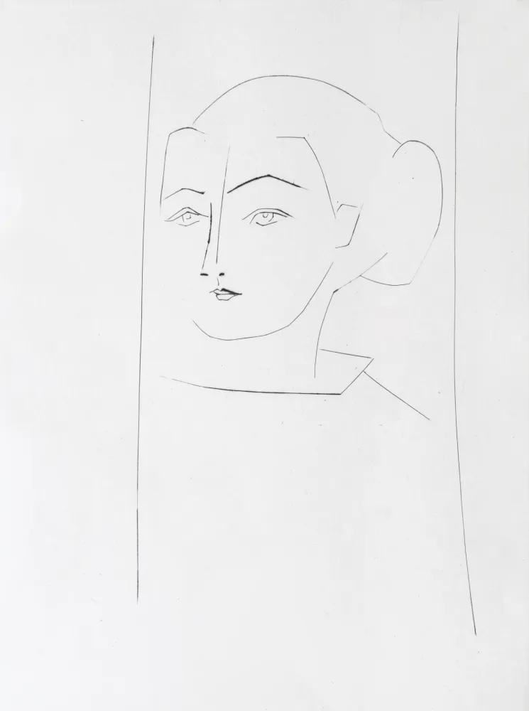 Etching Picasso - Head of a Woman Wearing her hair in a Chignon