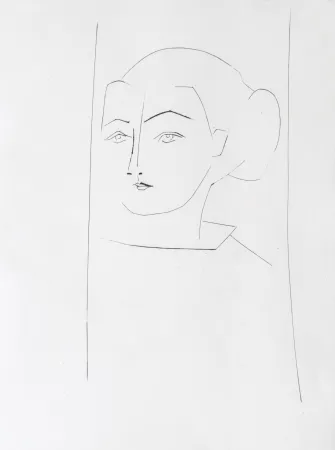 Etching Picasso - Head of a Woman Wearing her hair in a Chignon