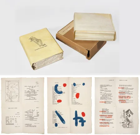 Illustrated Book Picasso - Iliazd : POÉSIE DE MOTS INCONNUS.  Arp, Dominguez, Matisse, Picasso, Braque, F. Léger, Wols, Chagall, Giacometti, Miró, etc. (1949)