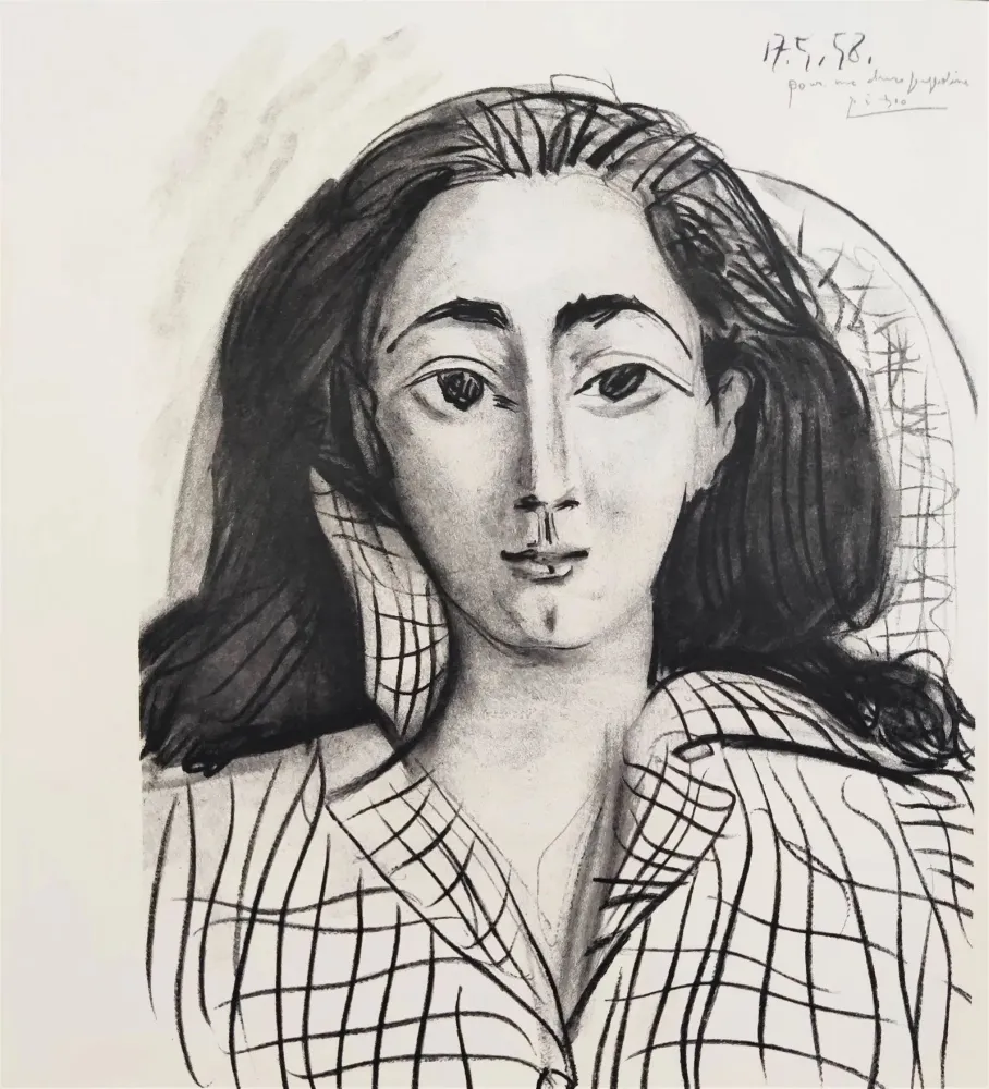Lithograph Picasso - Jacqueline