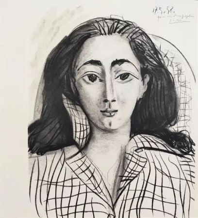 Lithograph Picasso - Jacqueline