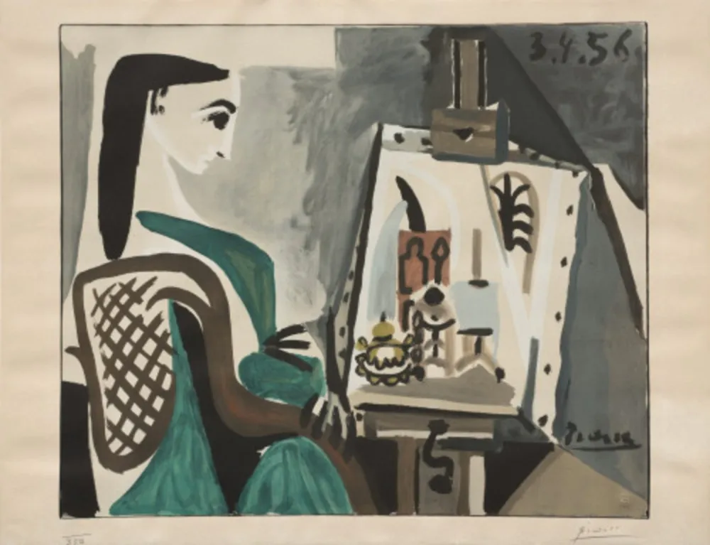 Lithograph Picasso - Jacqueline à l'Atelier (Jacqueline at the Easel)