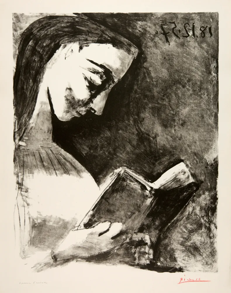 Lithograph Picasso - Jacqueline Lisant