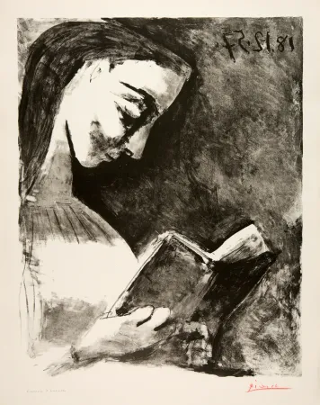 Lithograph Picasso - Jacqueline Lisant