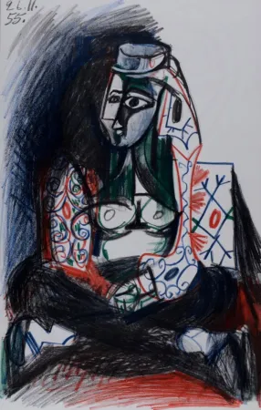 Lithograph Picasso - Jacqueline Roque, 1959