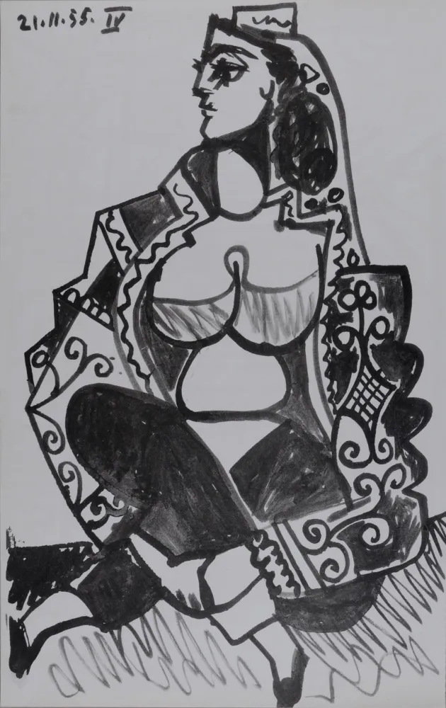 Lithograph Picasso - Jacqueline Roque IV,