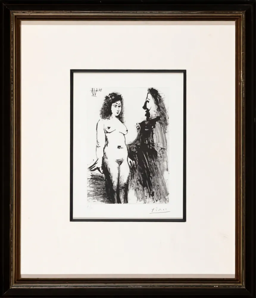 Etching Picasso -  Jeune prostituée et Mousquetaire 