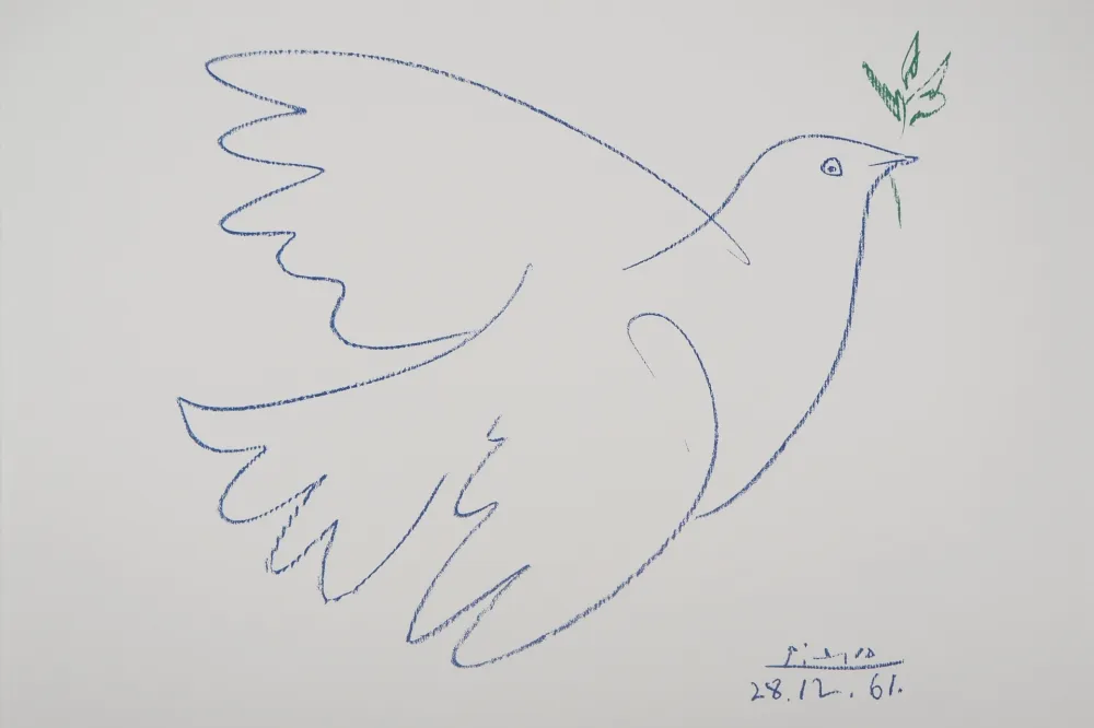 Lithograph Picasso - La colombe bleue