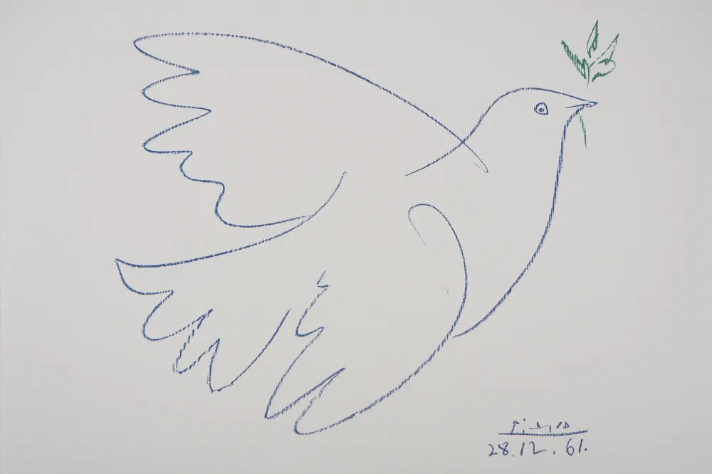 Lithograph Picasso - La colombe bleue