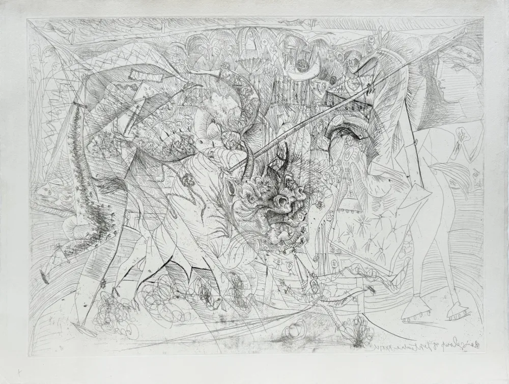 Engraving Picasso - La Grande Corrida