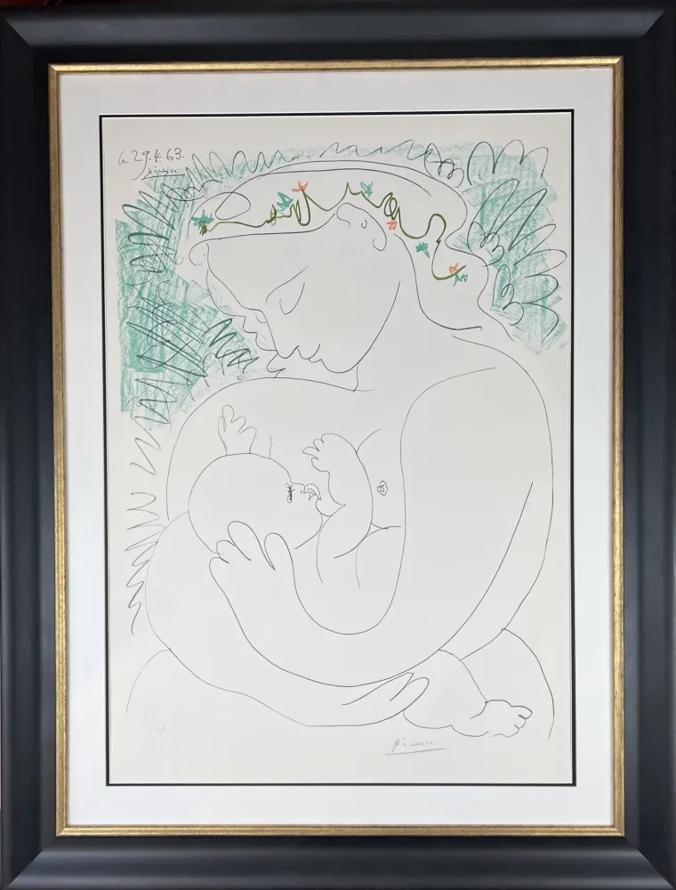 Lithograph Picasso - La Grande Maternité