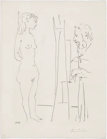 Lithograph Picasso - La Pose Nue
