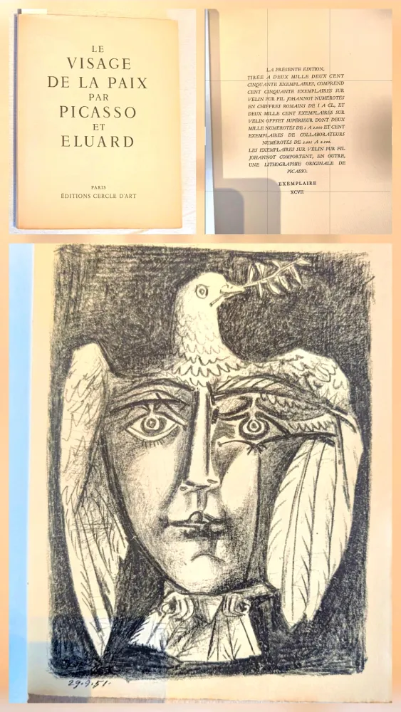 Lithograph Picasso - La Visage de la Paix 1951 Deluxe 