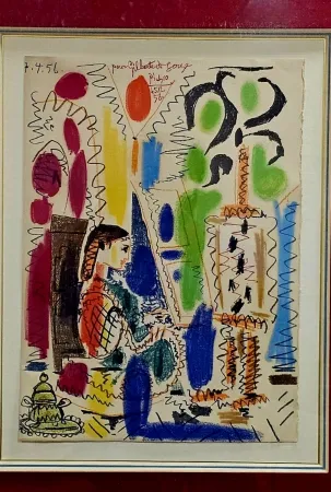 Lithograph Picasso - L'atelier de Cannes 1956