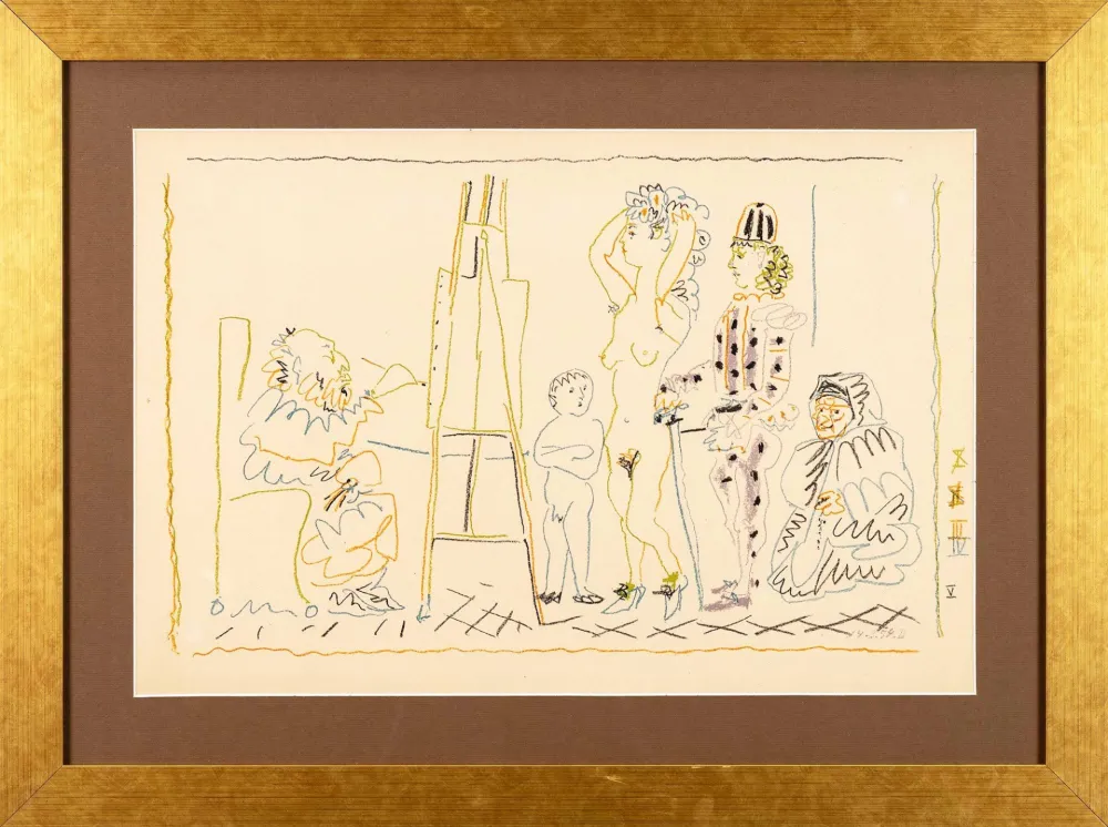 Engraving Picasso - L'atelier du vieux peintre