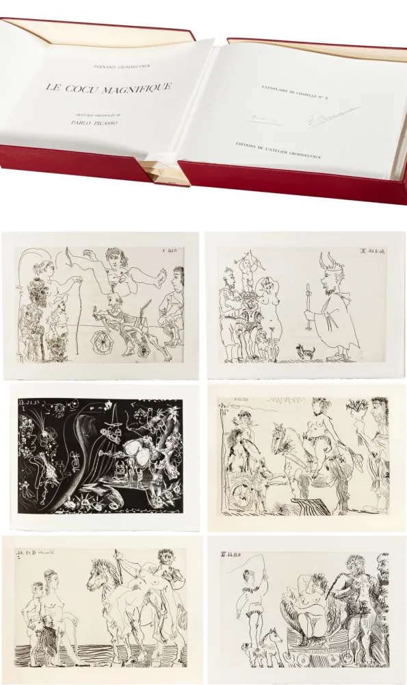 Illustrated Book Picasso - LE COCU MAGNIFIQUE. 12 eaux-fortes et aquatintes originales de Picasso (1968)