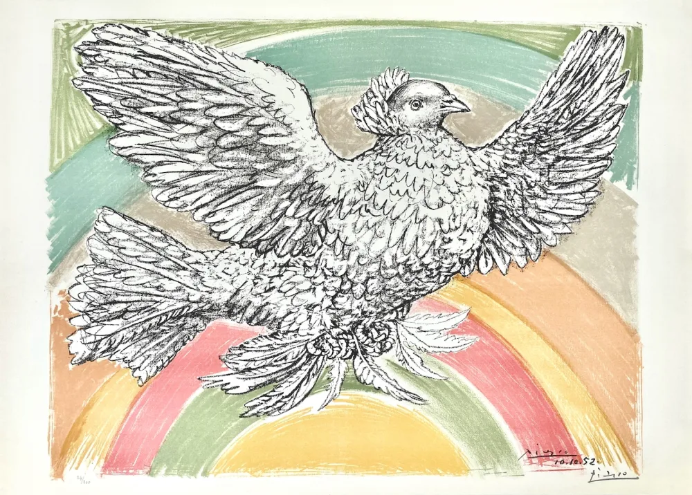 Lithograph Picasso - Le Colombe Volant 