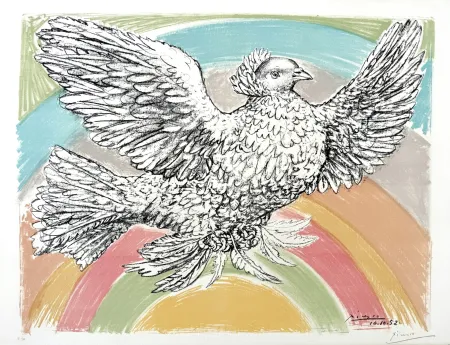 Lithograph Picasso - Le Colombe Volant 