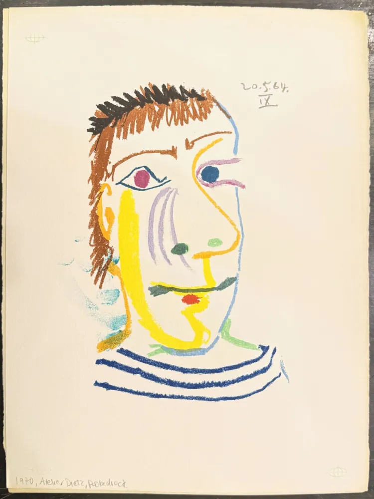 Lithograph Picasso - Le goût du bonheur. Trois carnets d`atelier. 1970.